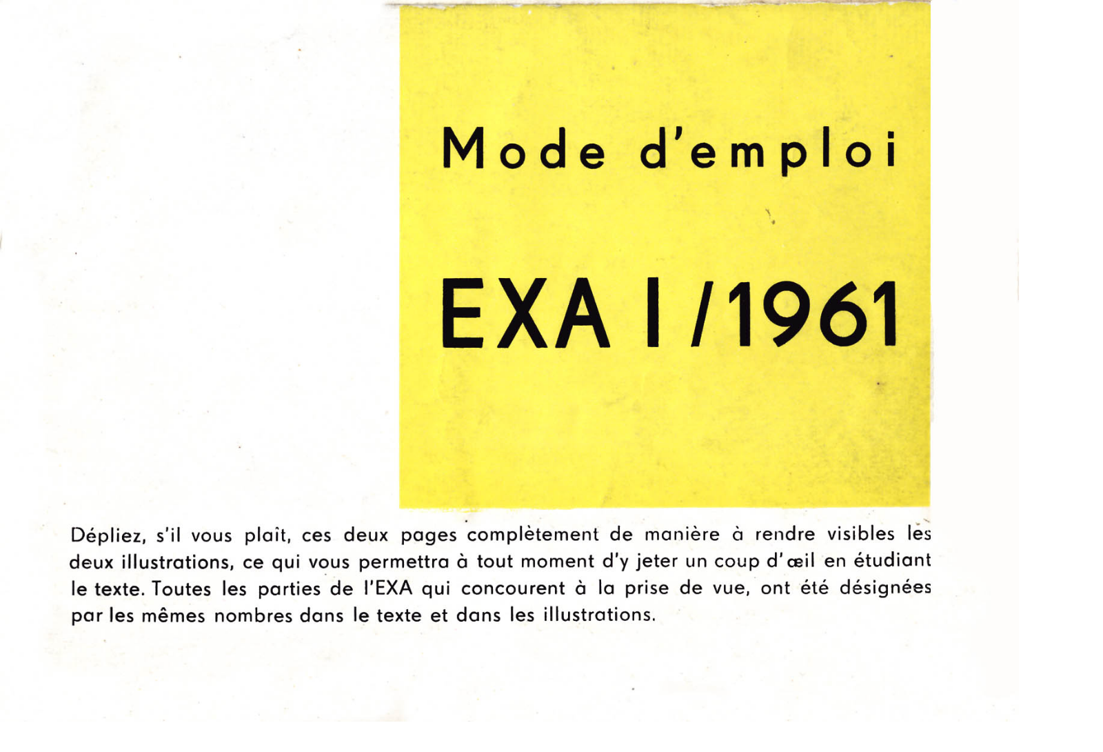 EXA EXA1-1961 User Manual