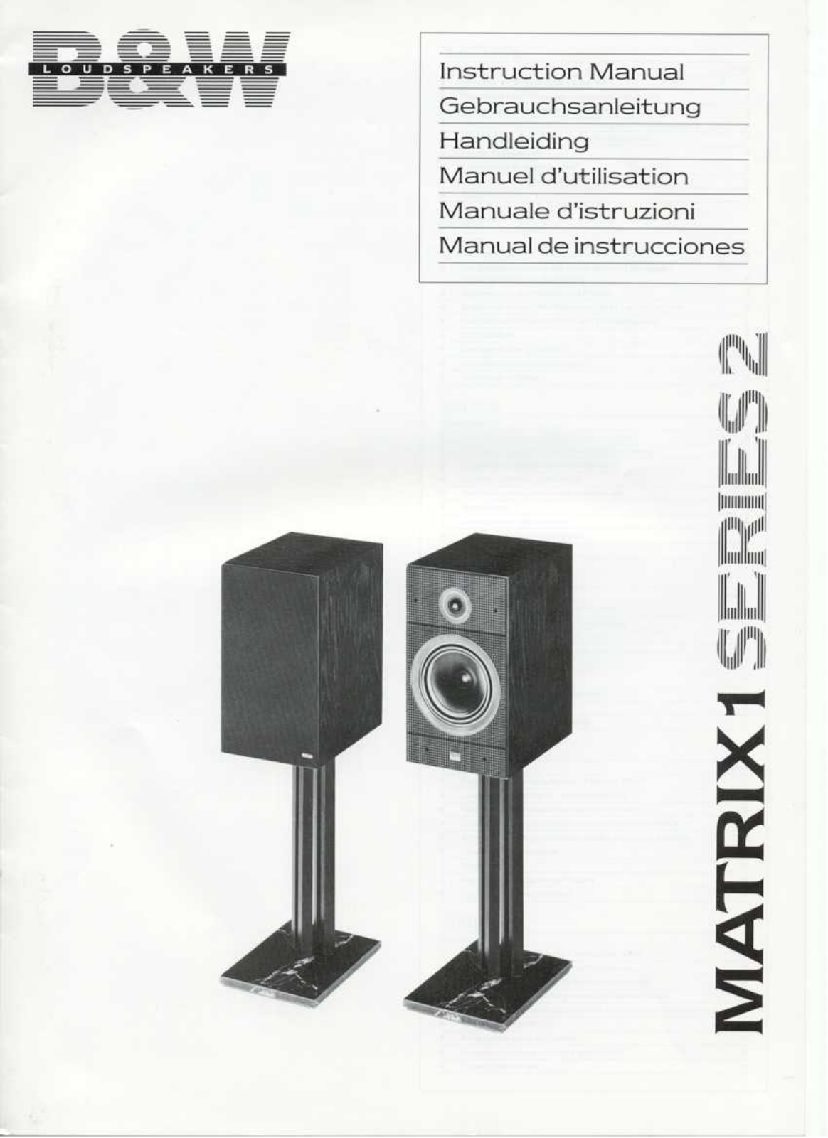 Bowers and Wilkins Matrix Mk2 Owners manual