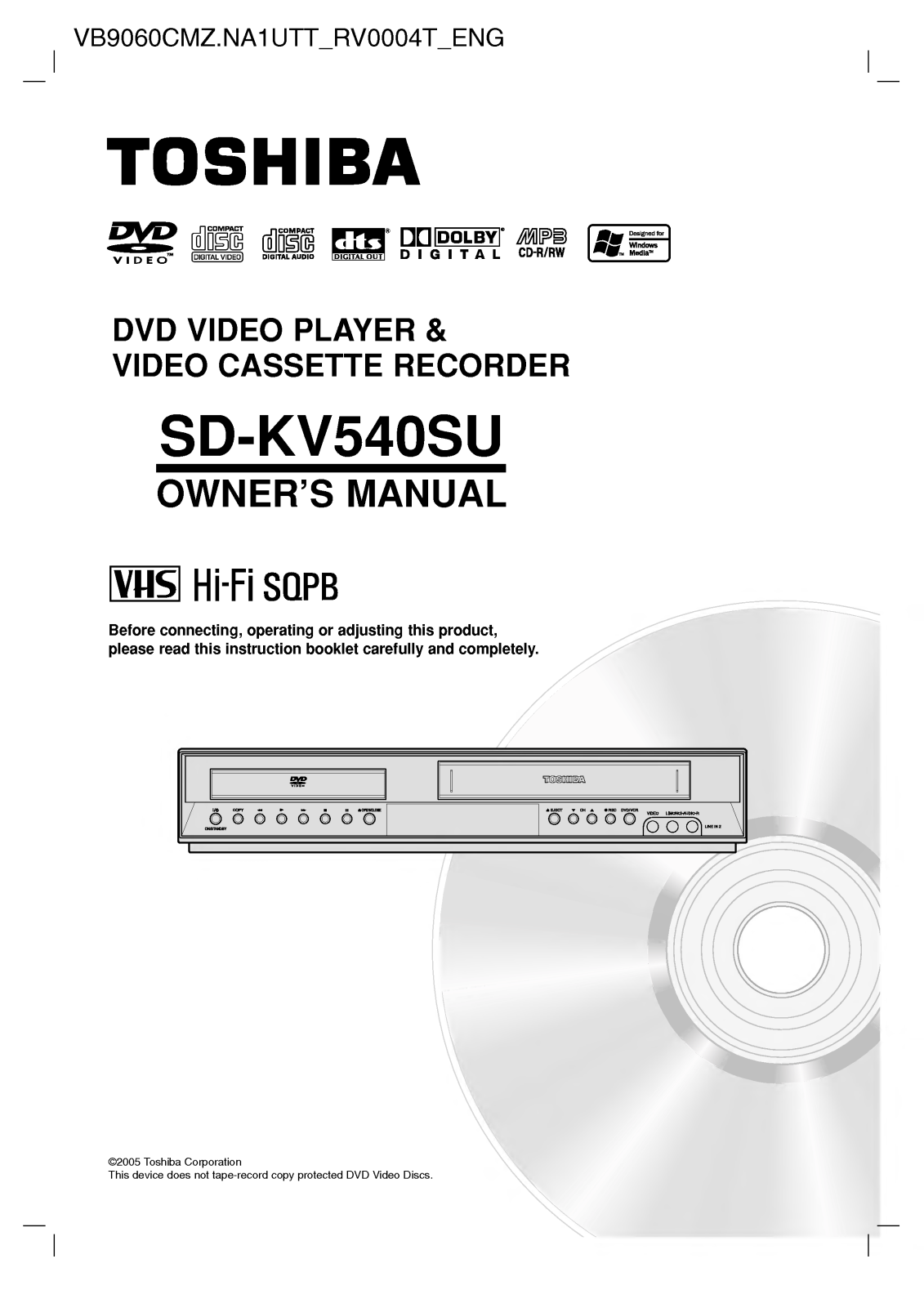 LG SD-KV540-S-TU User Manual