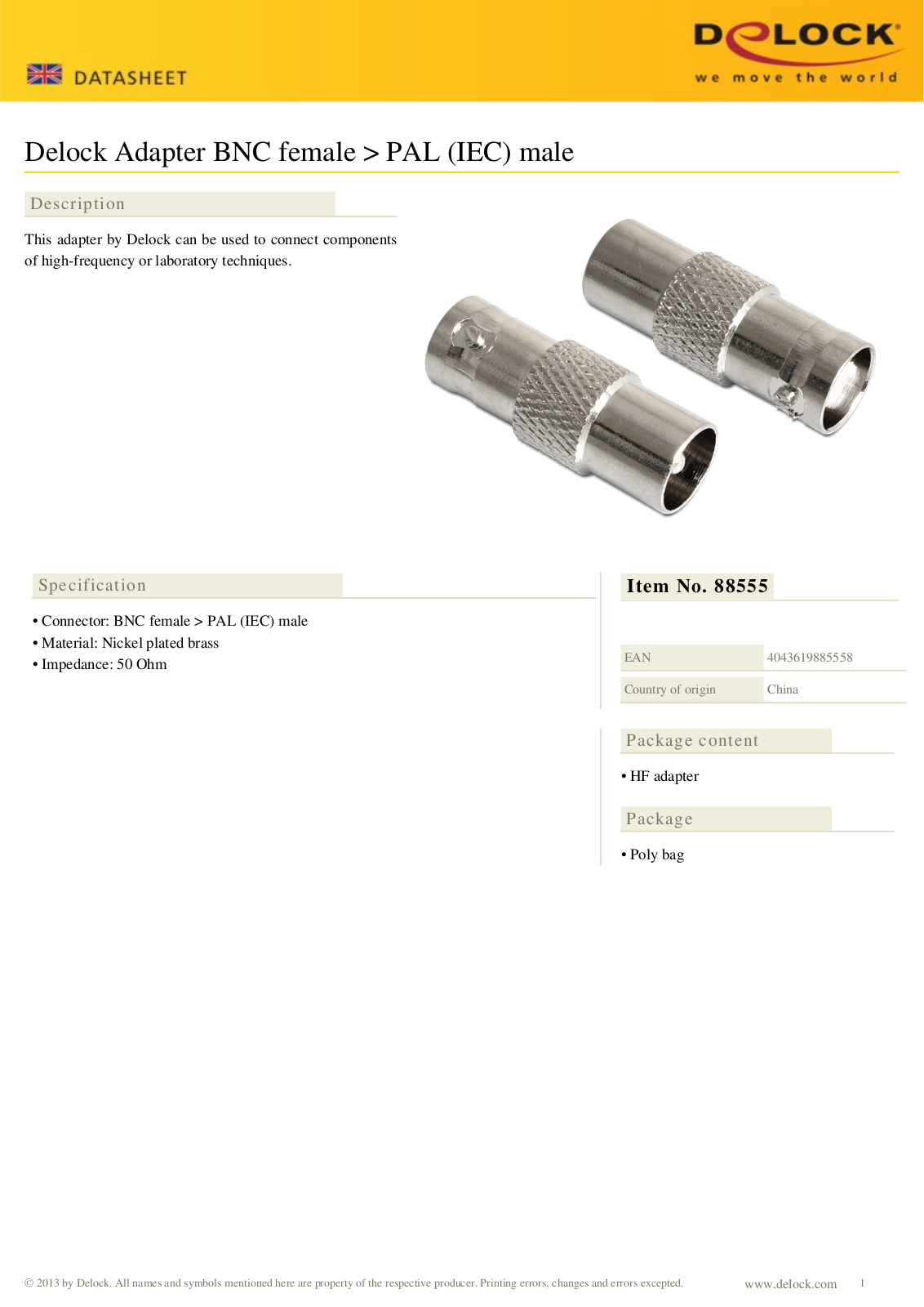 DeLOCK 88555 User Manual