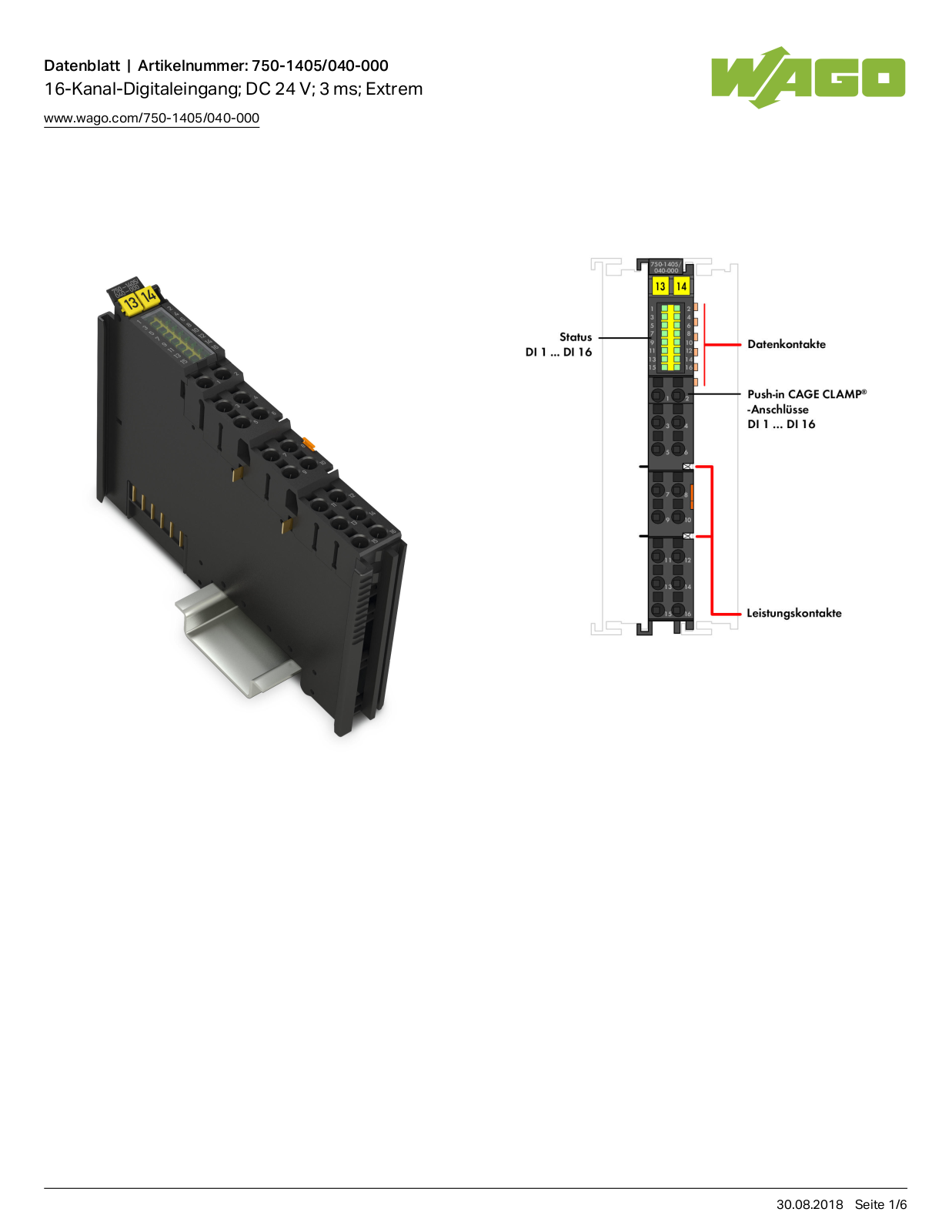 WAGO 750-1515-40 Datasheet - ManualMachine.com
