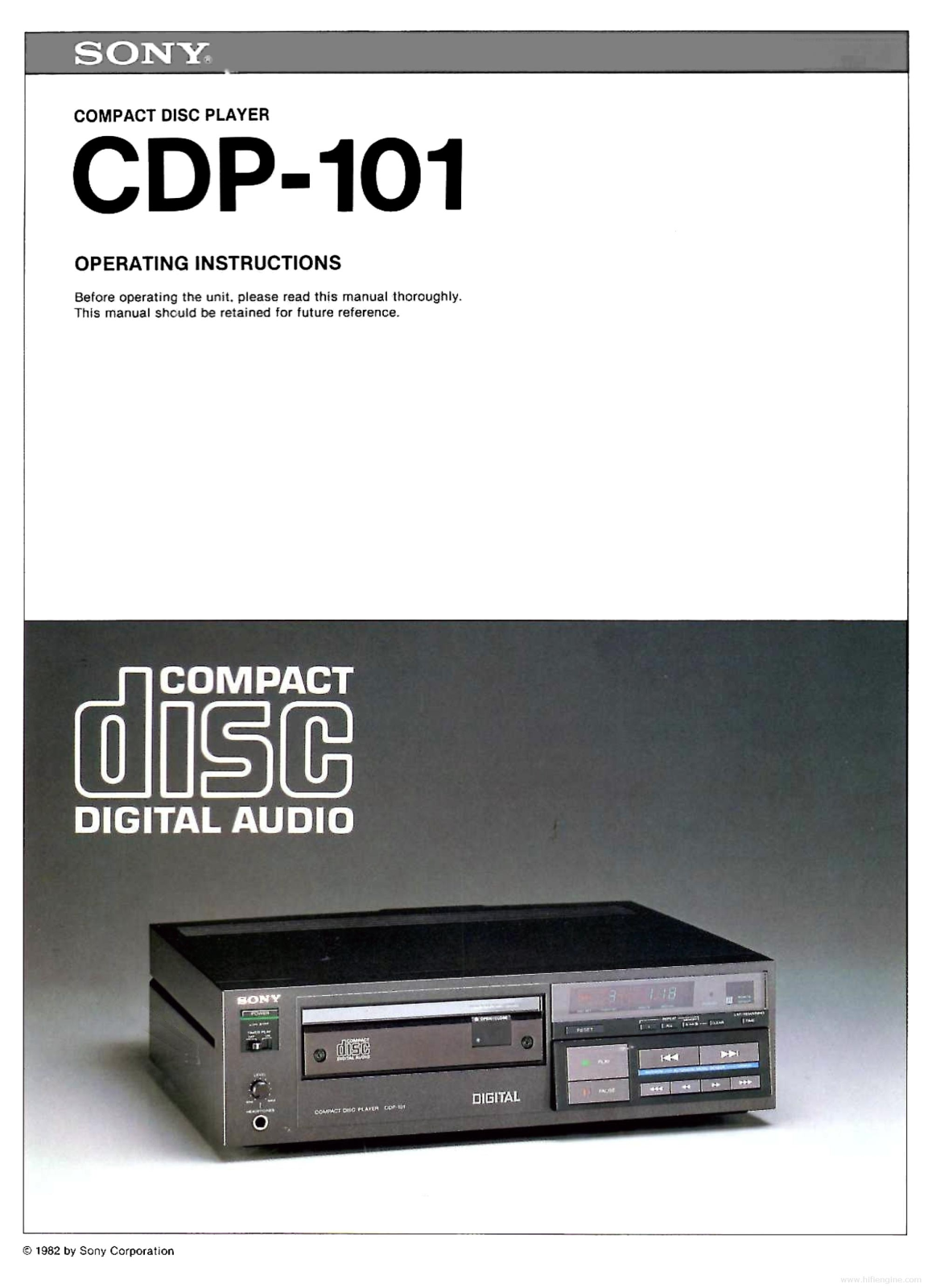 Sony cdp-101 User Manual