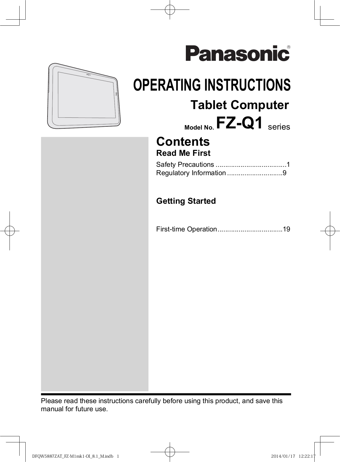 Panasonic 9TGWW13B4 User Manual