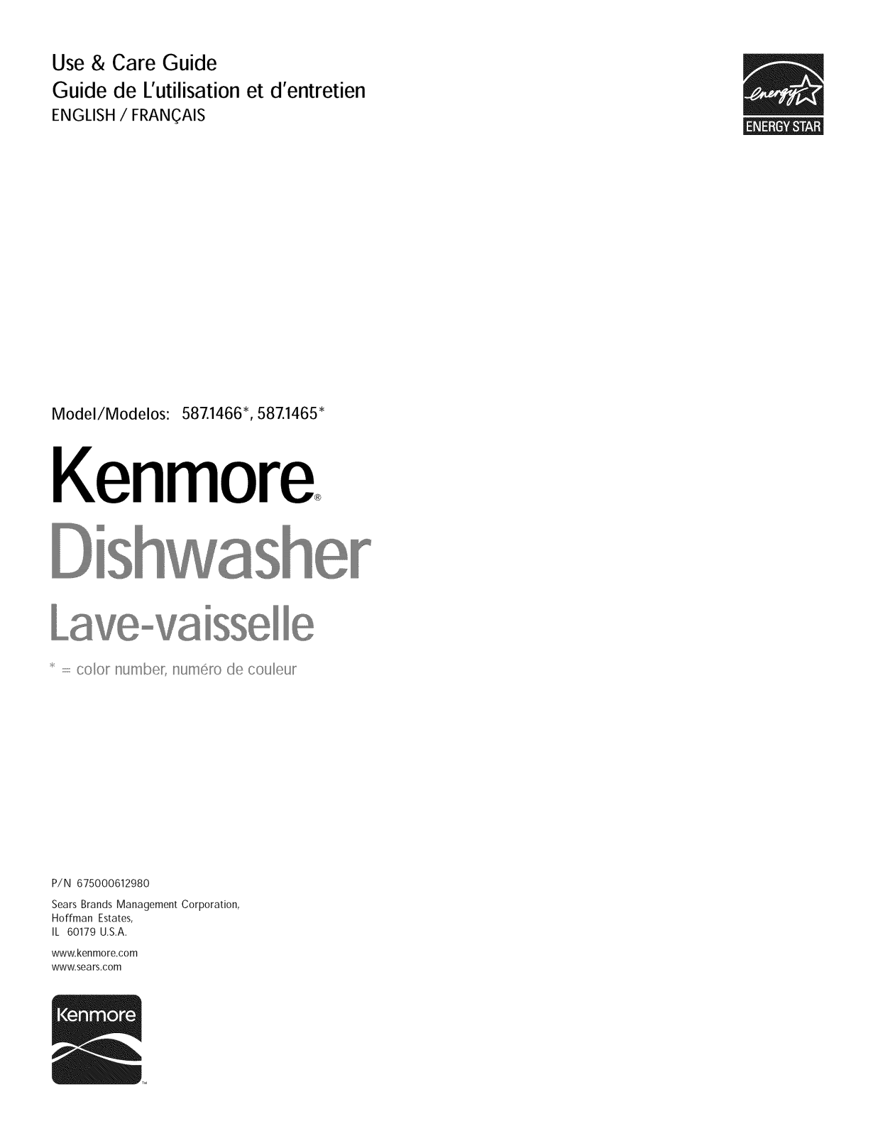 Kenmore 58714669200A, 58714669110, 58714663201B, 58714663200A, 58714663110 Owner’s Manual
