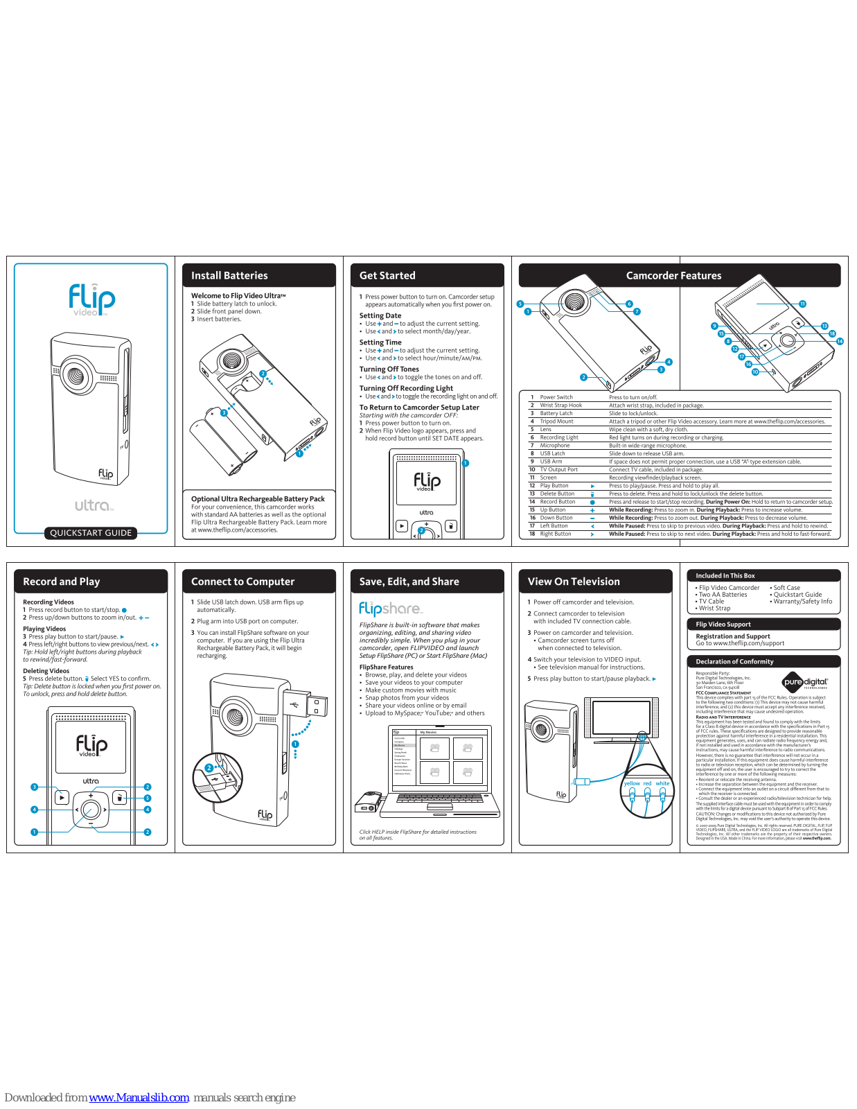 Flip Ultra2SD, Ultra 2nd Generation 4GB, Ultra Quick Start Manual