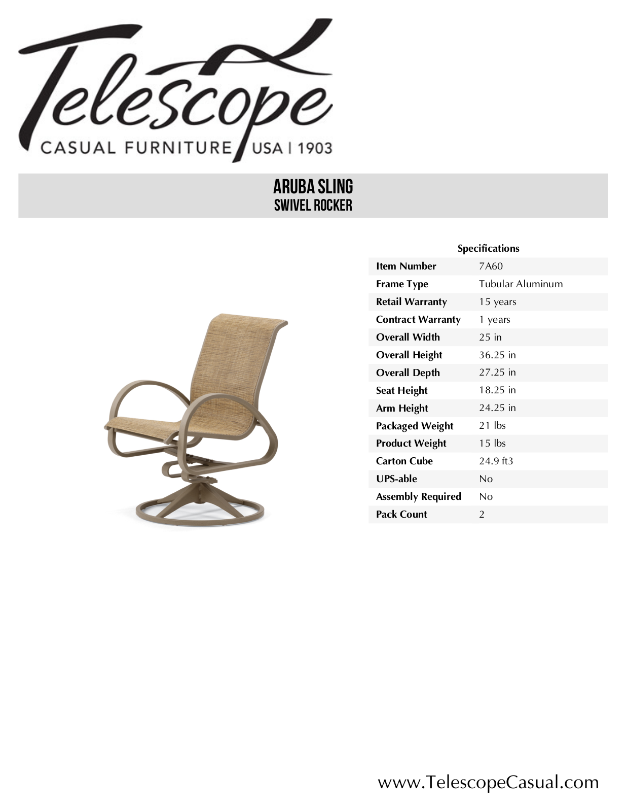 Telescope Casual TE2492 Specifications - ManualMachine.com
