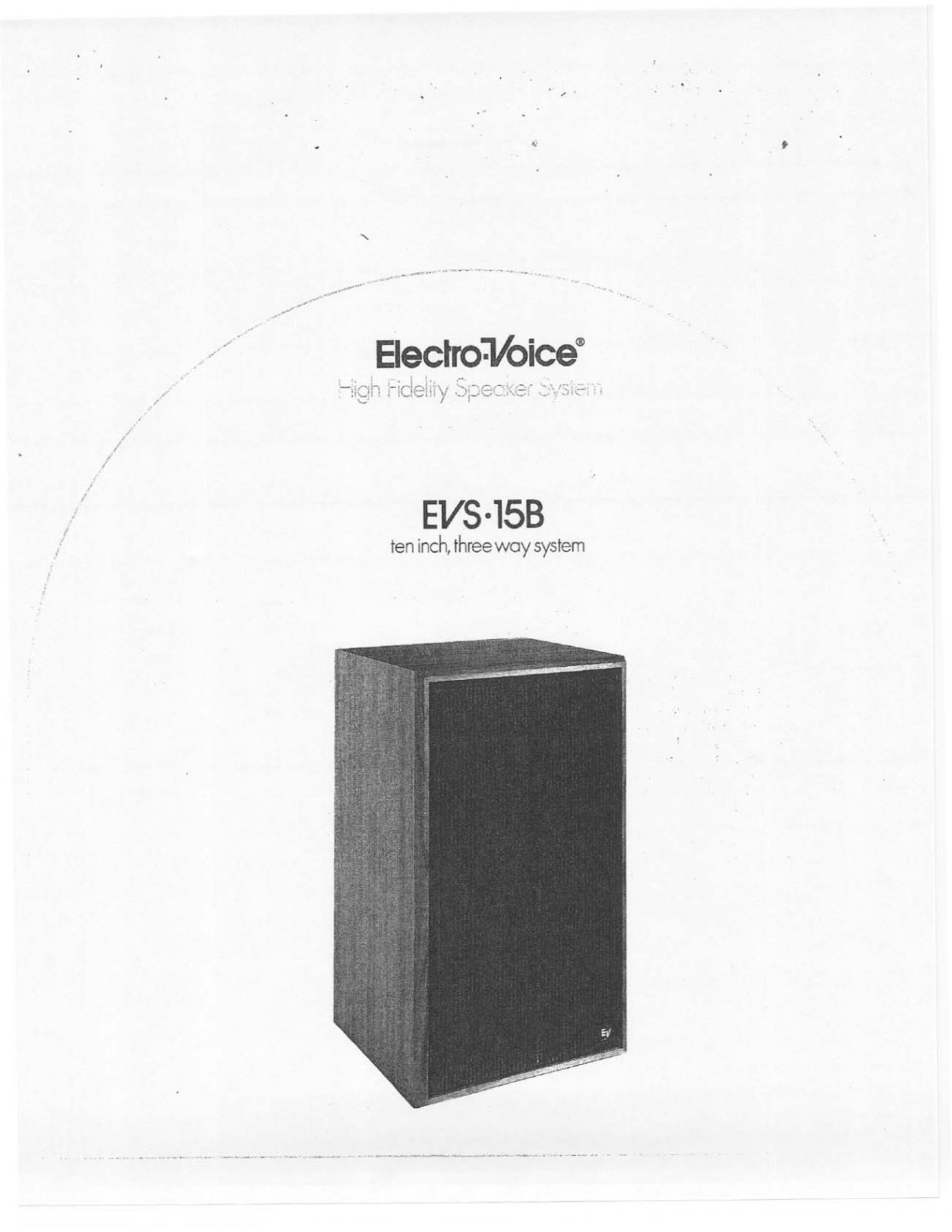 Electro-Voice EVS-15B User Manual