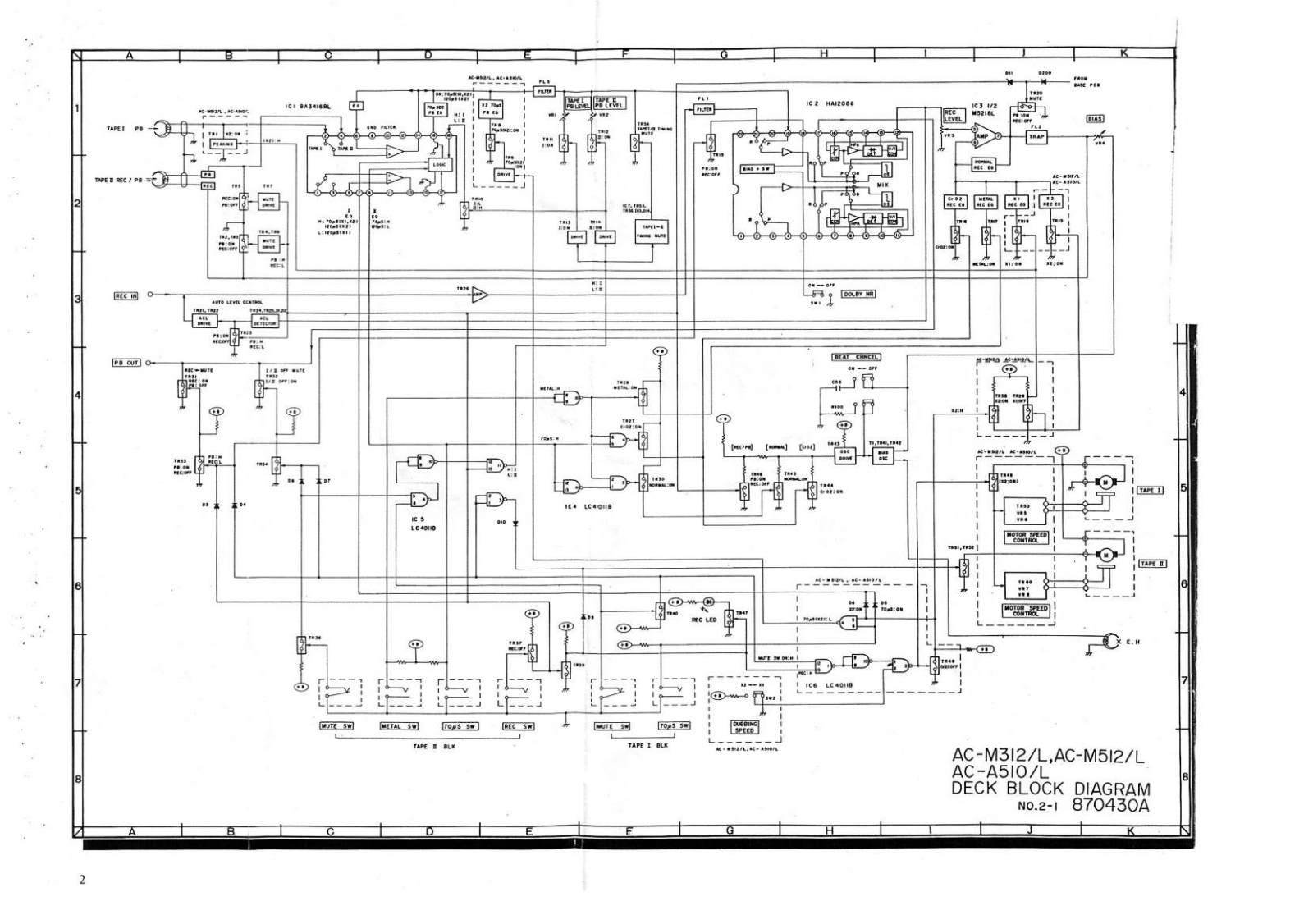 Akai AC-A510, AC-A512, AC-M312 Schematic