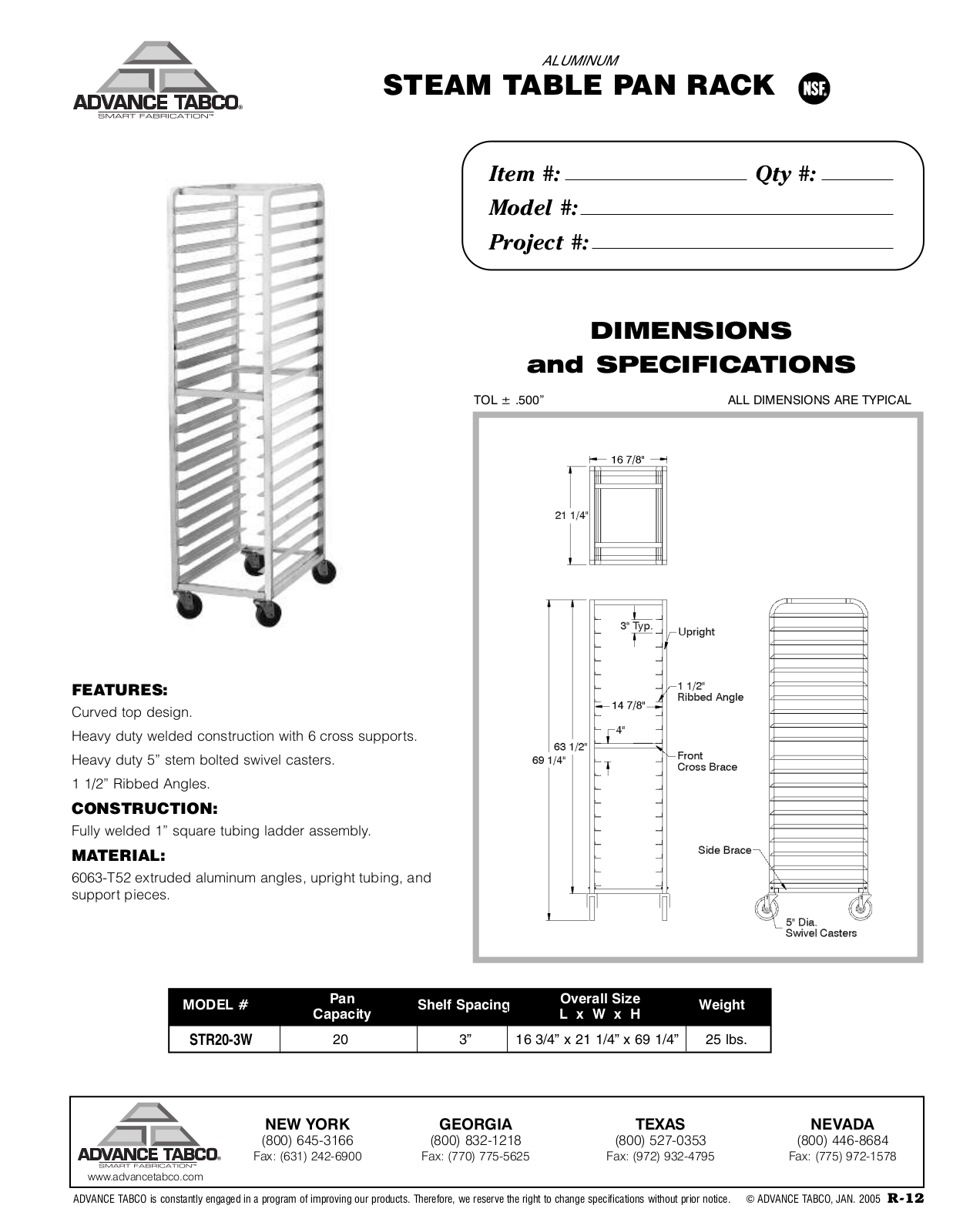 Advance Tabco STR20-3W User Manual - ManualMachine.com