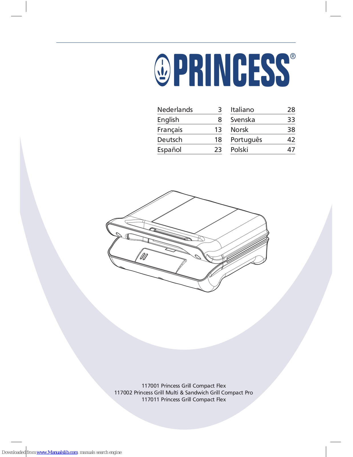 Princess 117002, 117011 Instructions Manual