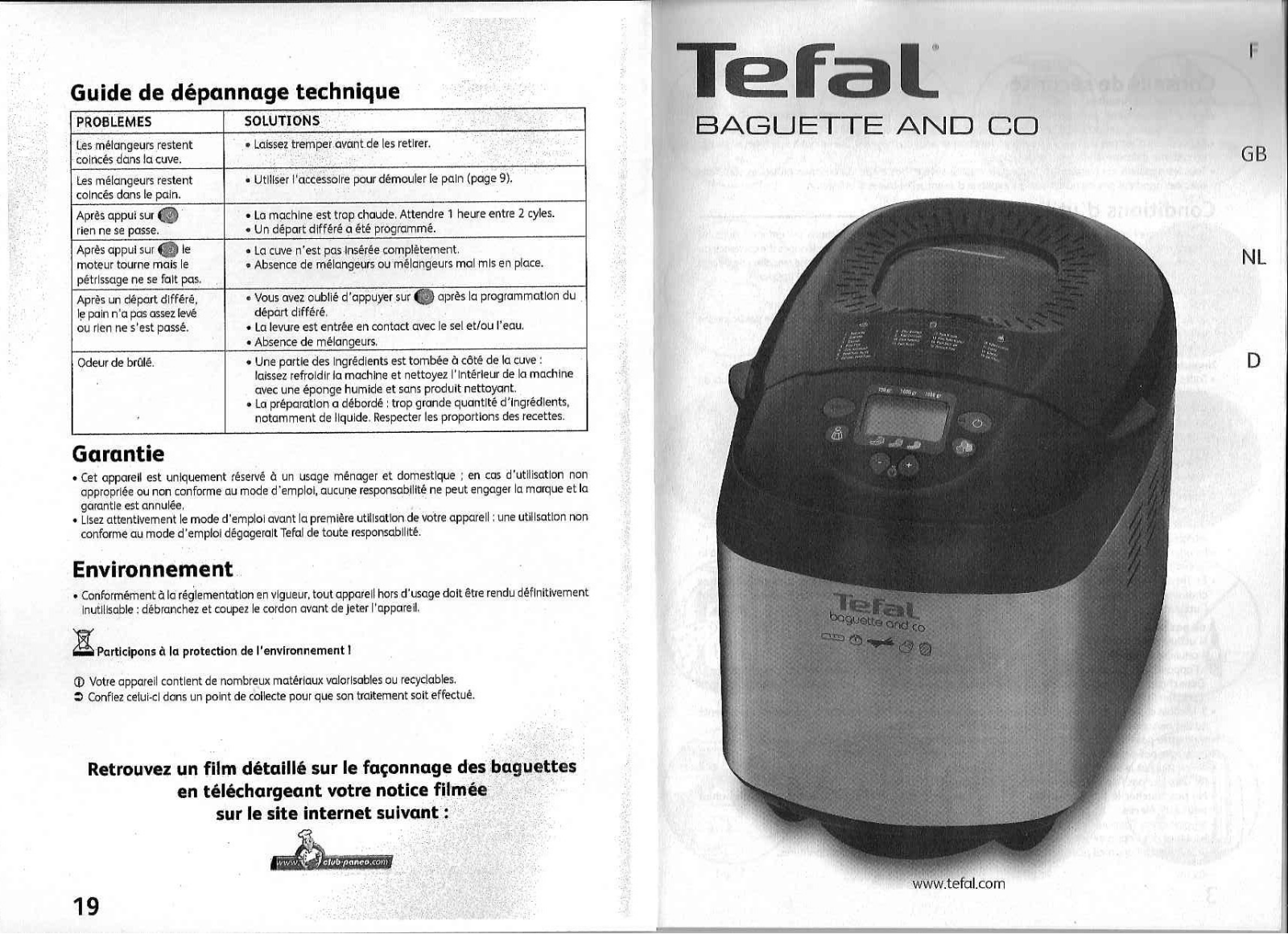 TEFAL OW6000 User Manual