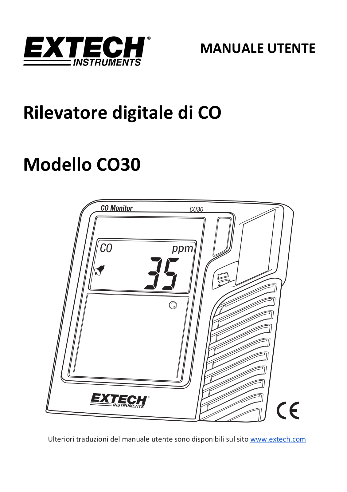 Extech CO30 User Manual