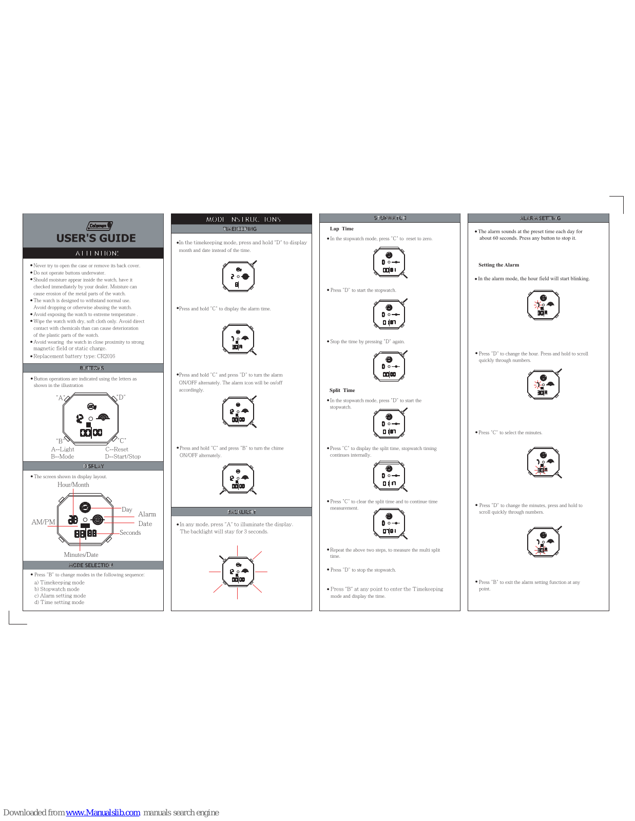 Coleman 40-375, 40-880, 40-895, 40-906 User Manual