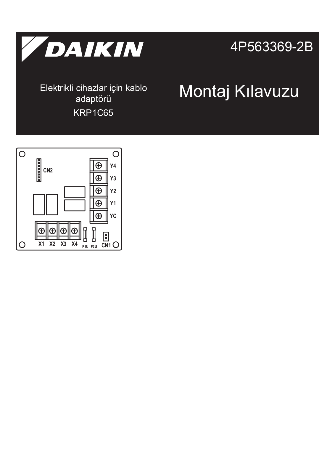 Daikin KRP1C65 Installation manuals