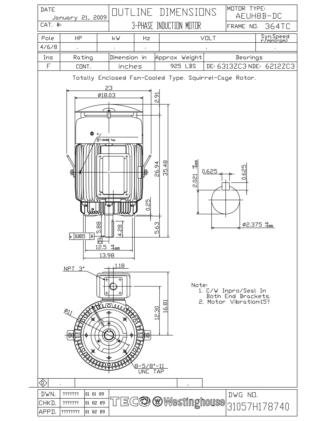 Teco HBV0604C Reference Drawing