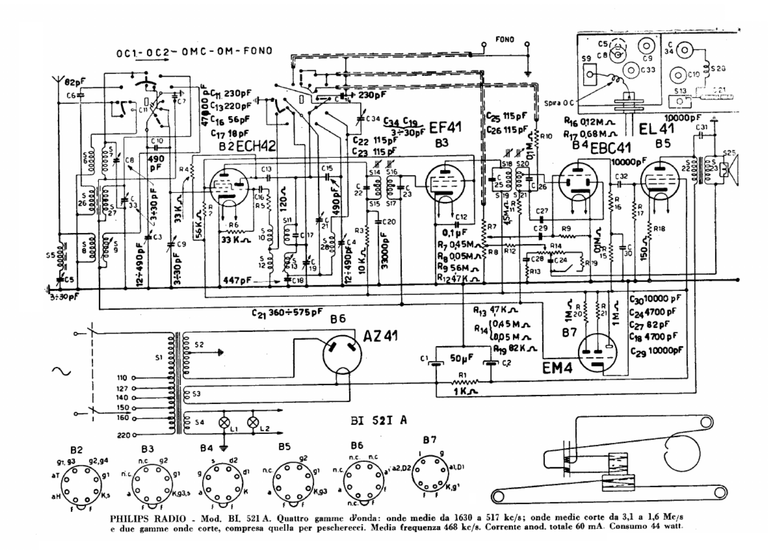 Philips bi521a schematic