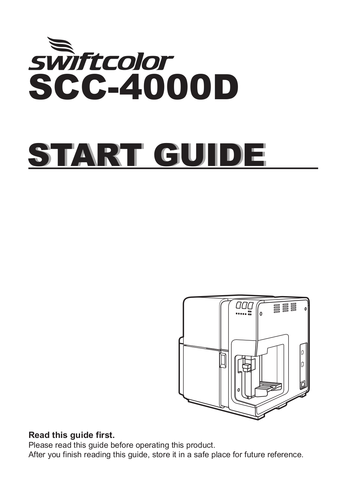 SwiftColor SCC-4000D Start Manual