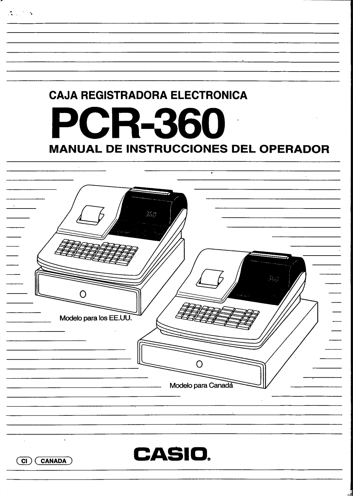 Casio PCR-360 Owner's Manual