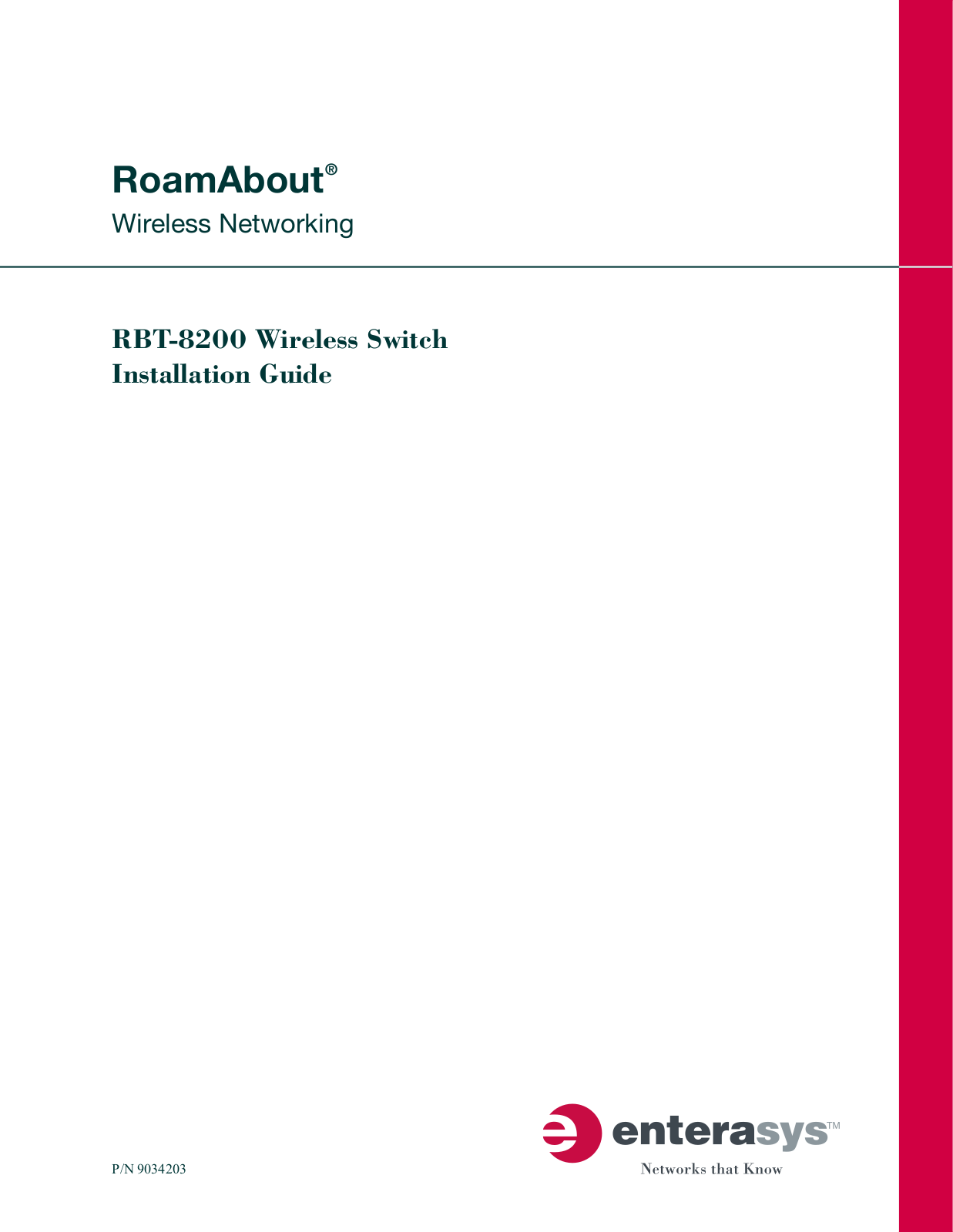 Enterasys Networks RBT-8200 User Manual