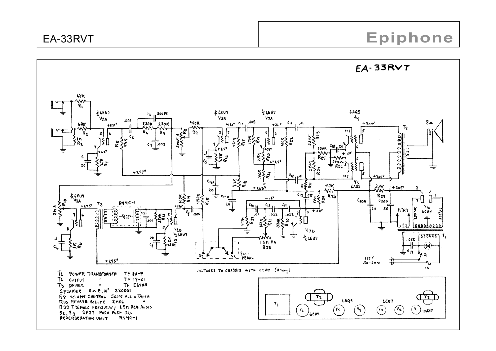 Gibson ea 33rvt-galaxie Schematic