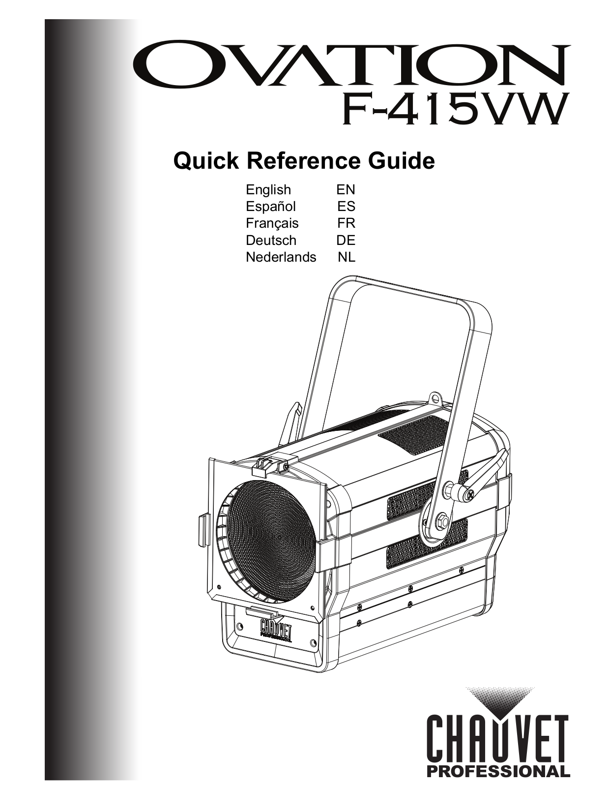 Chauvet Pro Ovation F-415VW Quick Start Guide