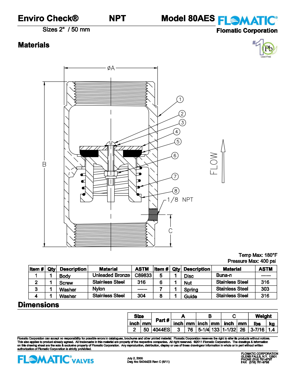 Flomatic 80AES Shematics