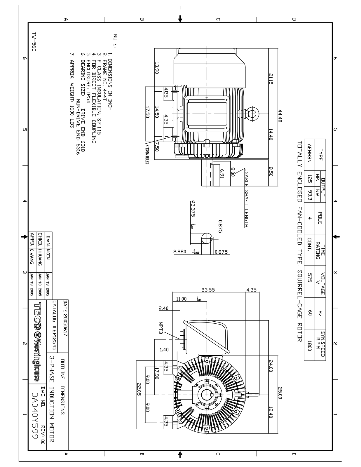 Teco EP12545 Reference Drawing