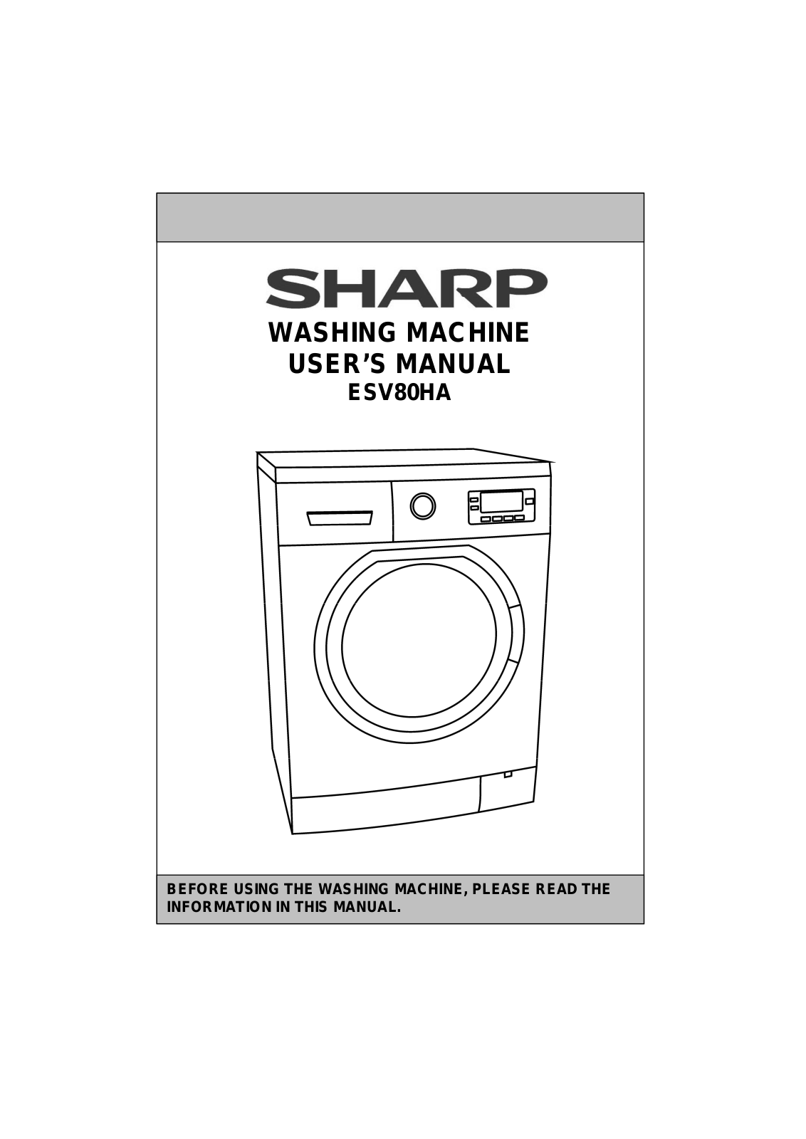 Sharp ESV80HA User Manual