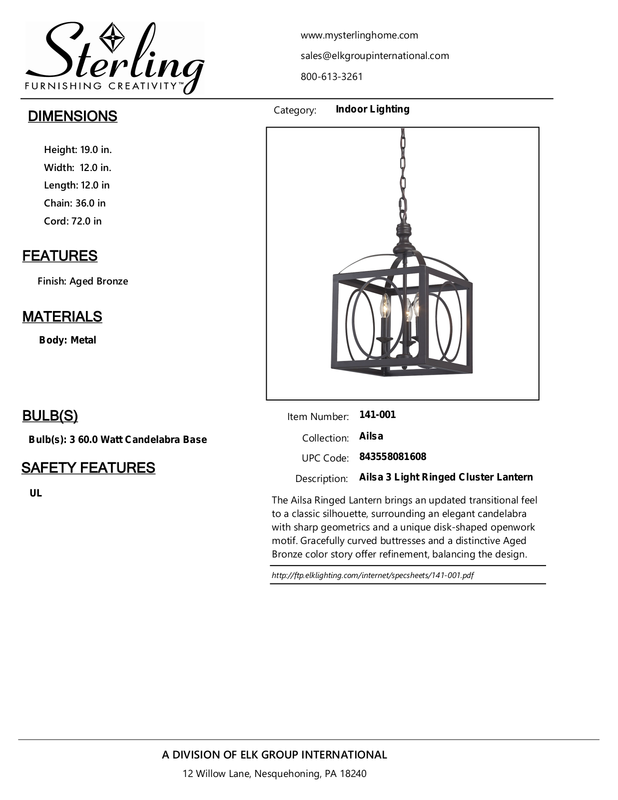 ELK Home 141001 User Manual