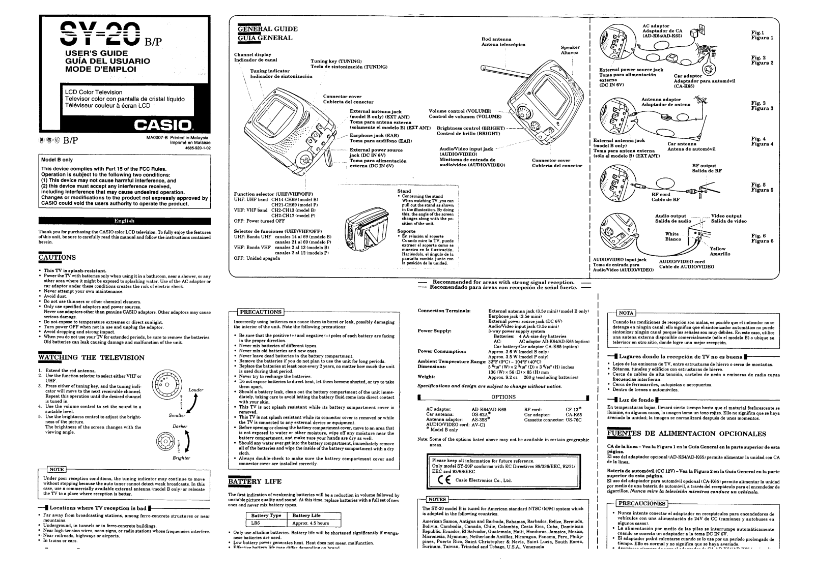 Casio SY-20 User Manual