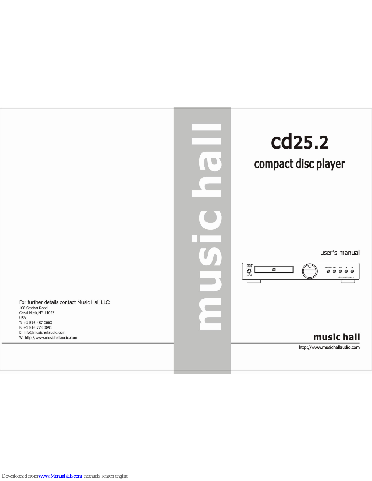 MUSIC HALL cd25.2 User Manual