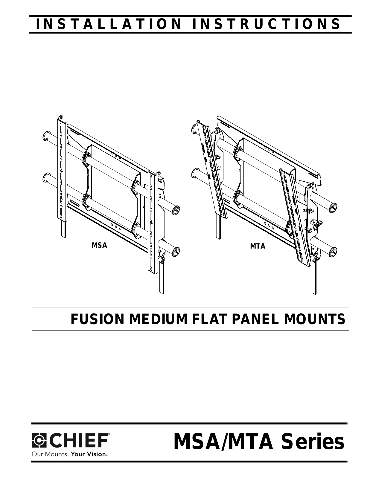 Chief Manufacturing MSA, MTA User Manual