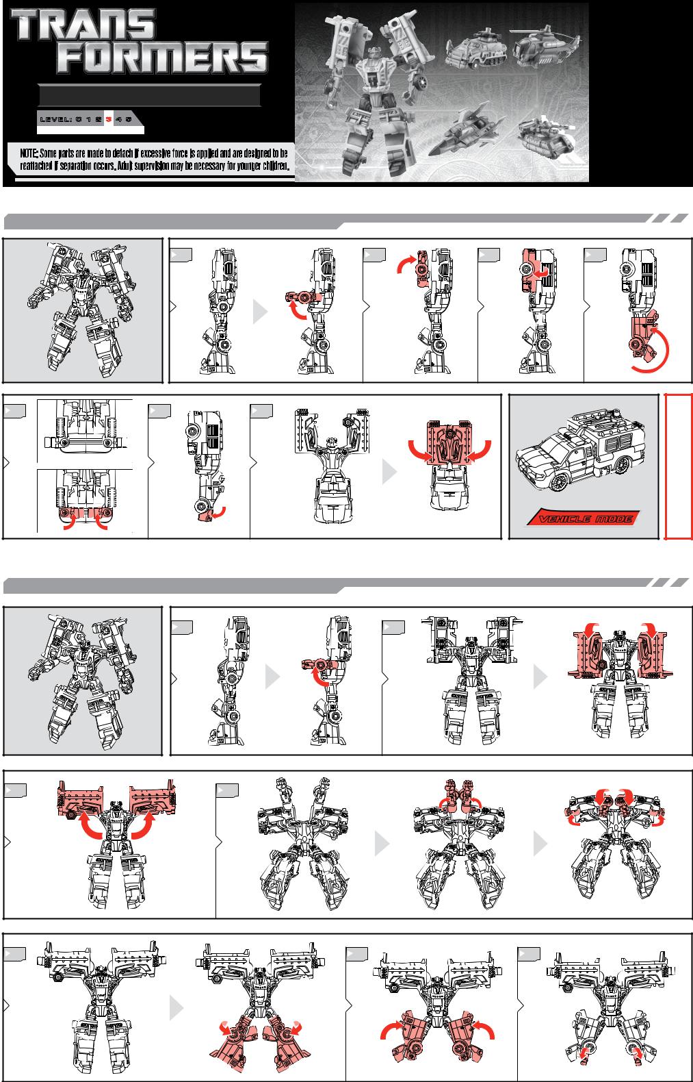 HASBRO Transformers Stakeout with Protectobots User Manual