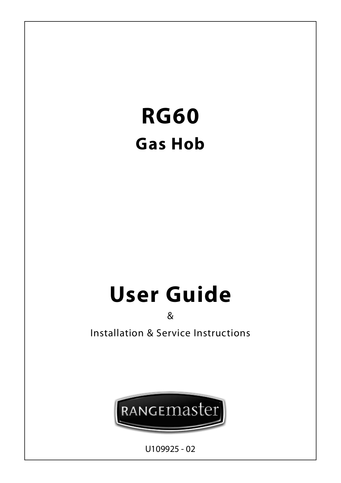 Rangemaster RG60 User Manual