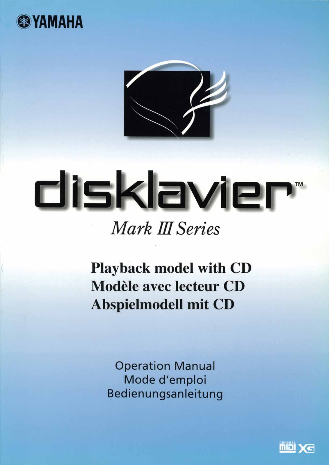 Yamaha DISKLAVIER  MARK III series Operation Manual