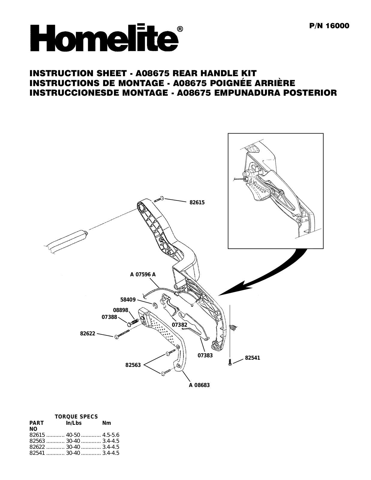 Homelite 16000 User Manual