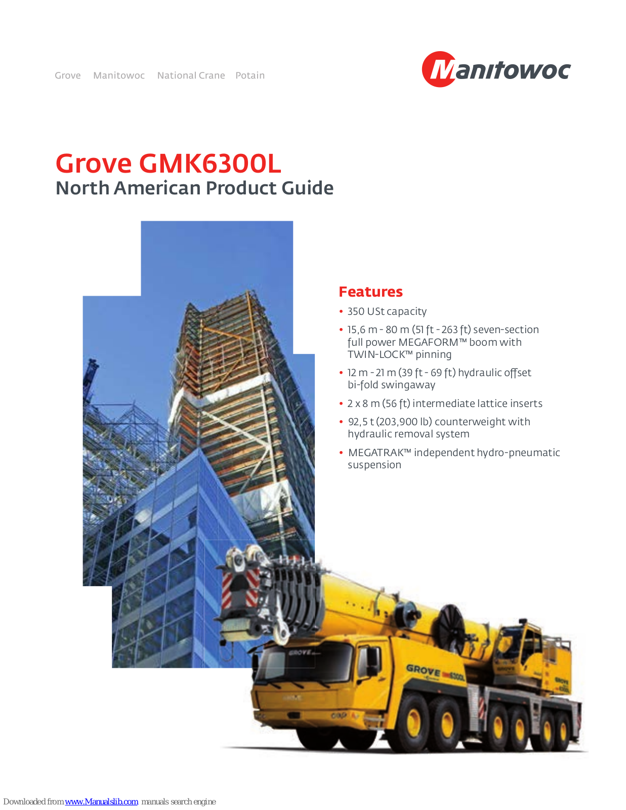 Manitowoc GMK6300L Product Manual