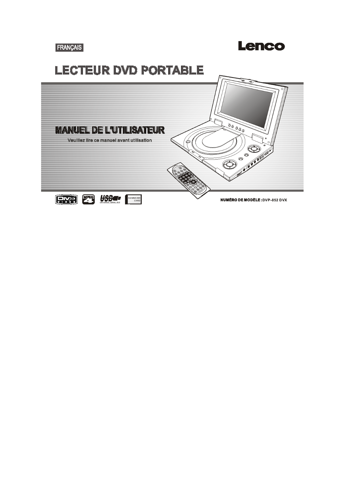 LENCO DVP-852 User Manual