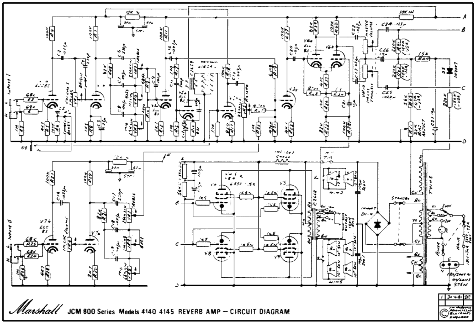 Marshall 4140 schematic