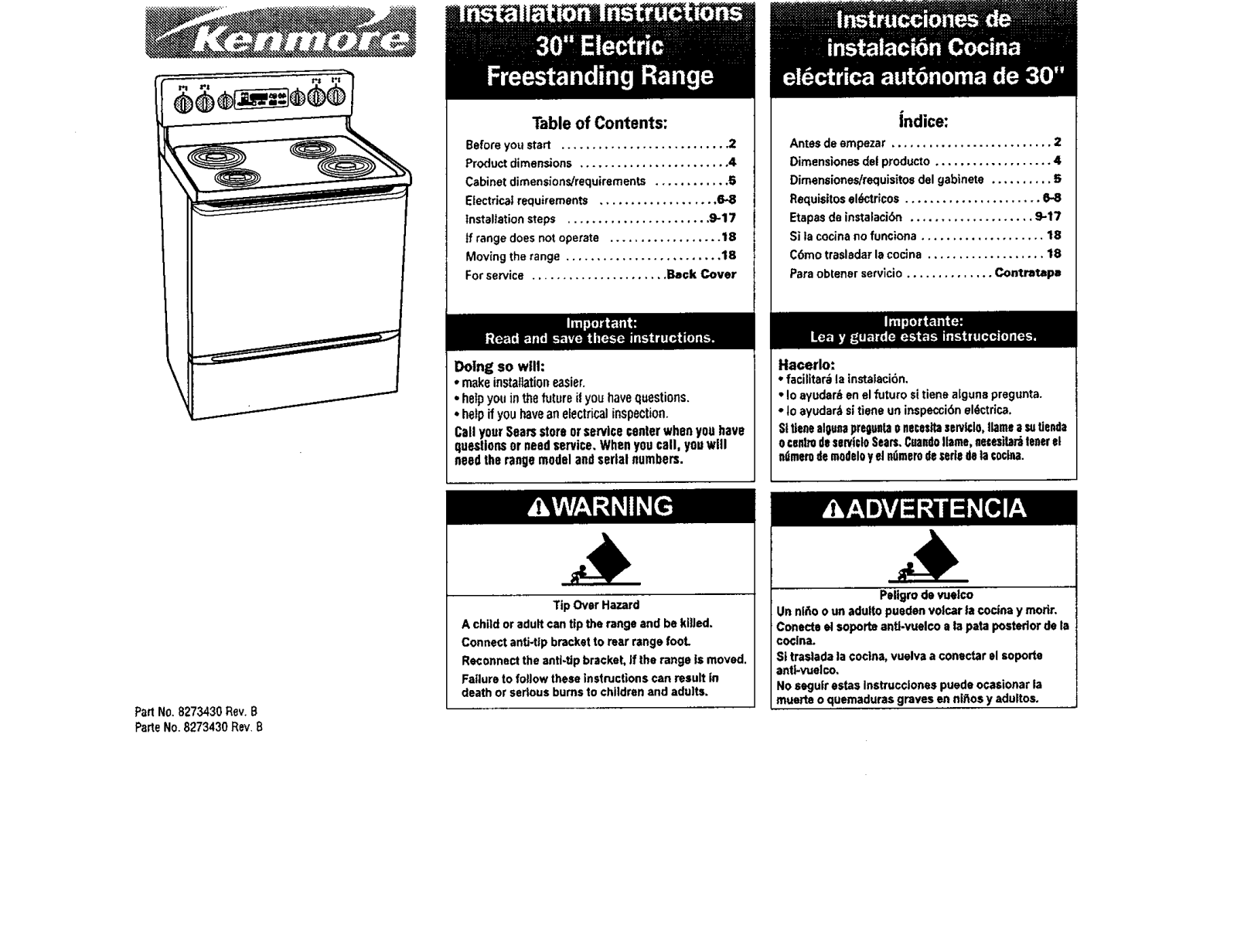 Kenmore 66595825003, 66595825004, 66595825005, 66595829000, 66595829001 Installation Guide - ManualMachine.com