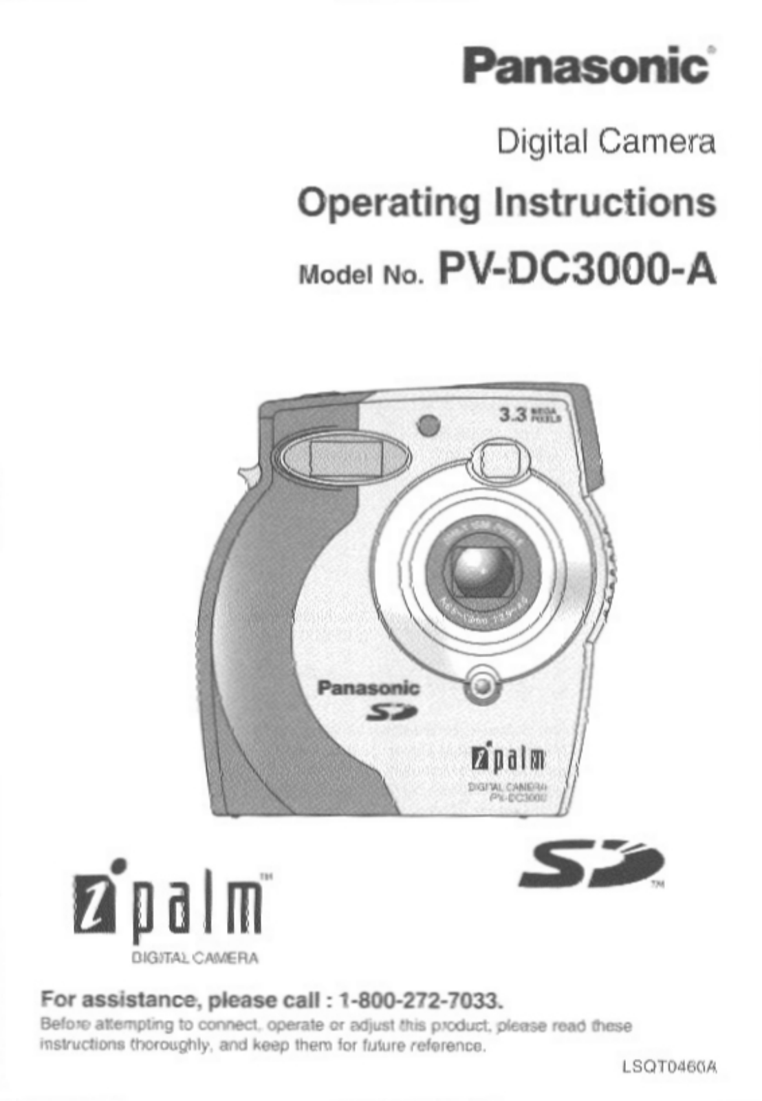 Panasonic iPalm PV-DC3000-A Instruction Manual