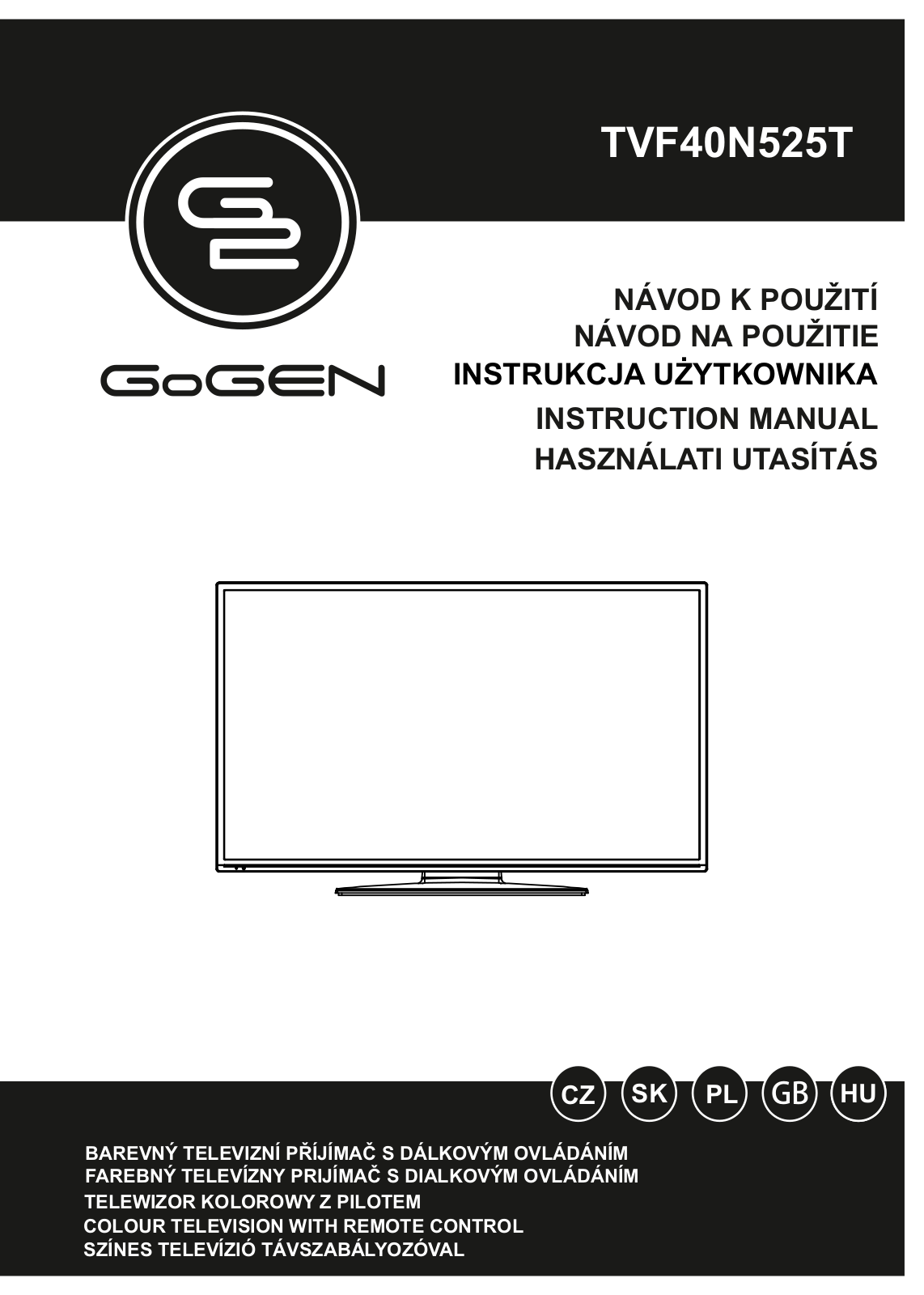 GoGEN TVF 40N525T User Manual