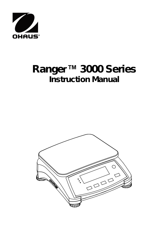 Ohaus RANGER 3000 COMPACT User Manual