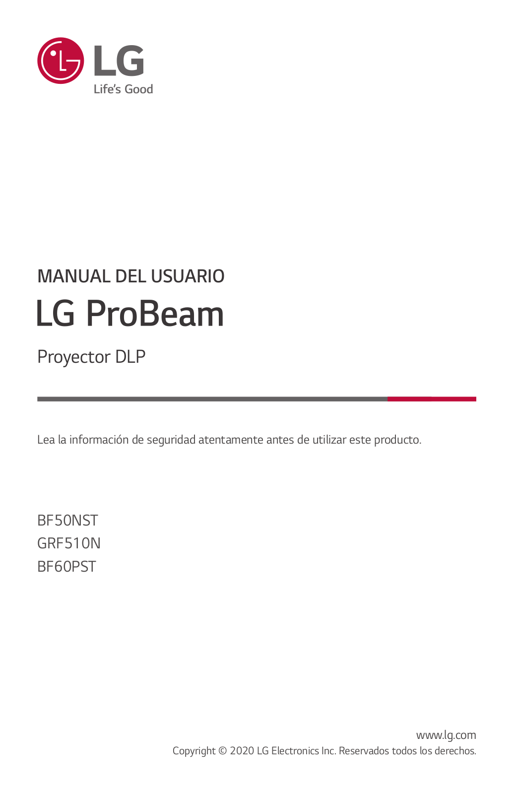 LG BF50NST User Manual