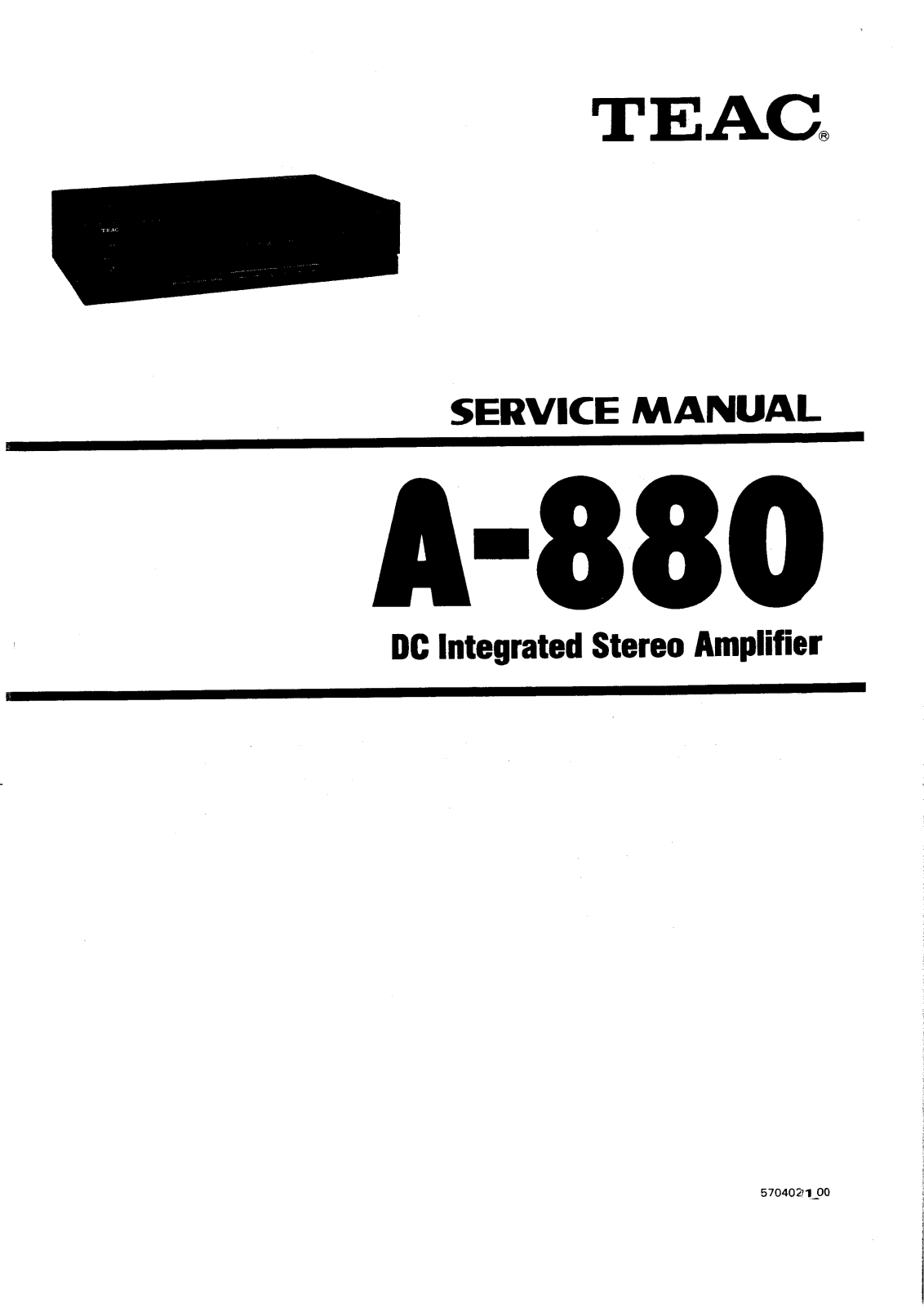 TEAC A-880 Service manual