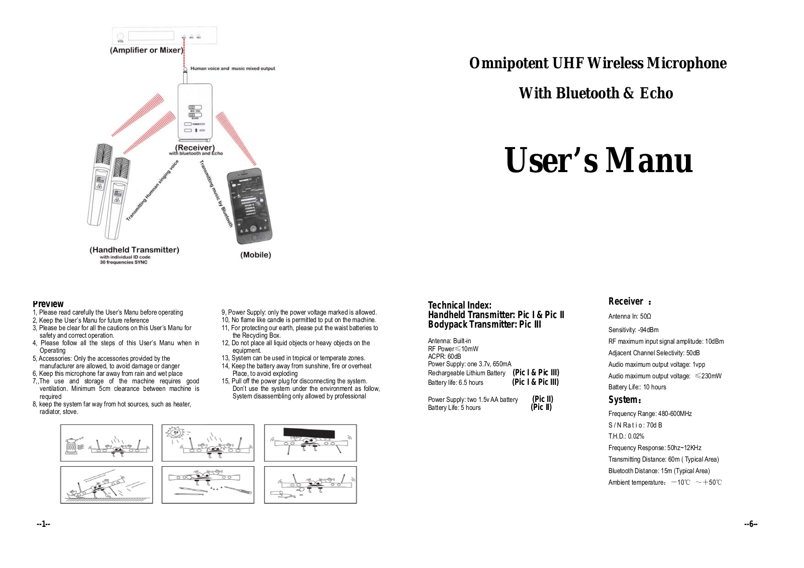 Enping Sheng yi Electronic U 7298 User Manual