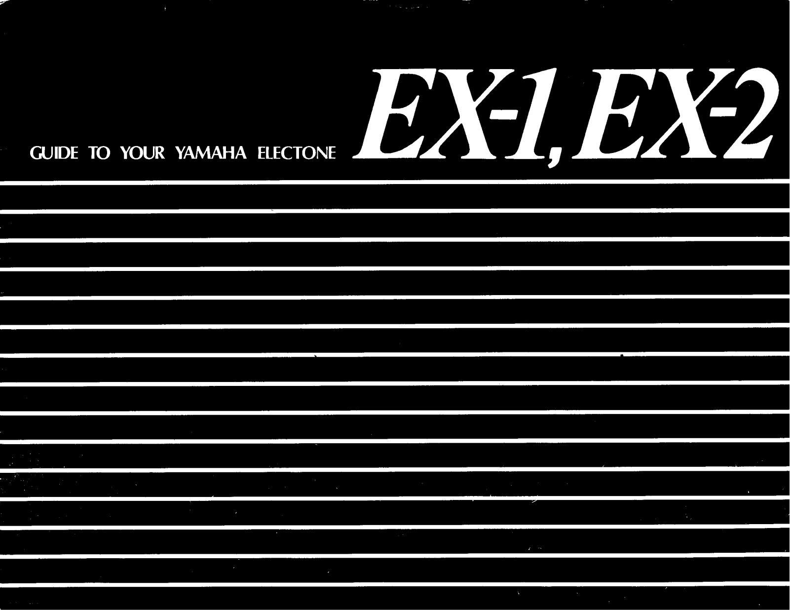 Yamaha EX2E, EX2 User Manual