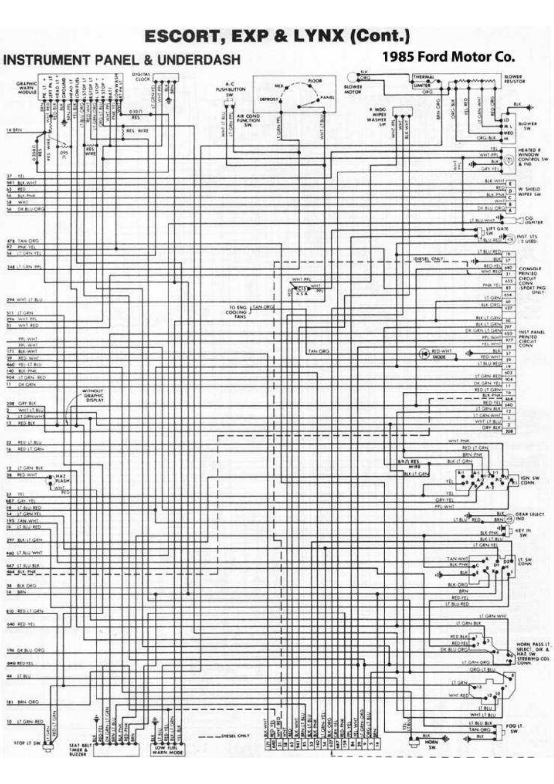 FORD Escort 3-48 Diagram