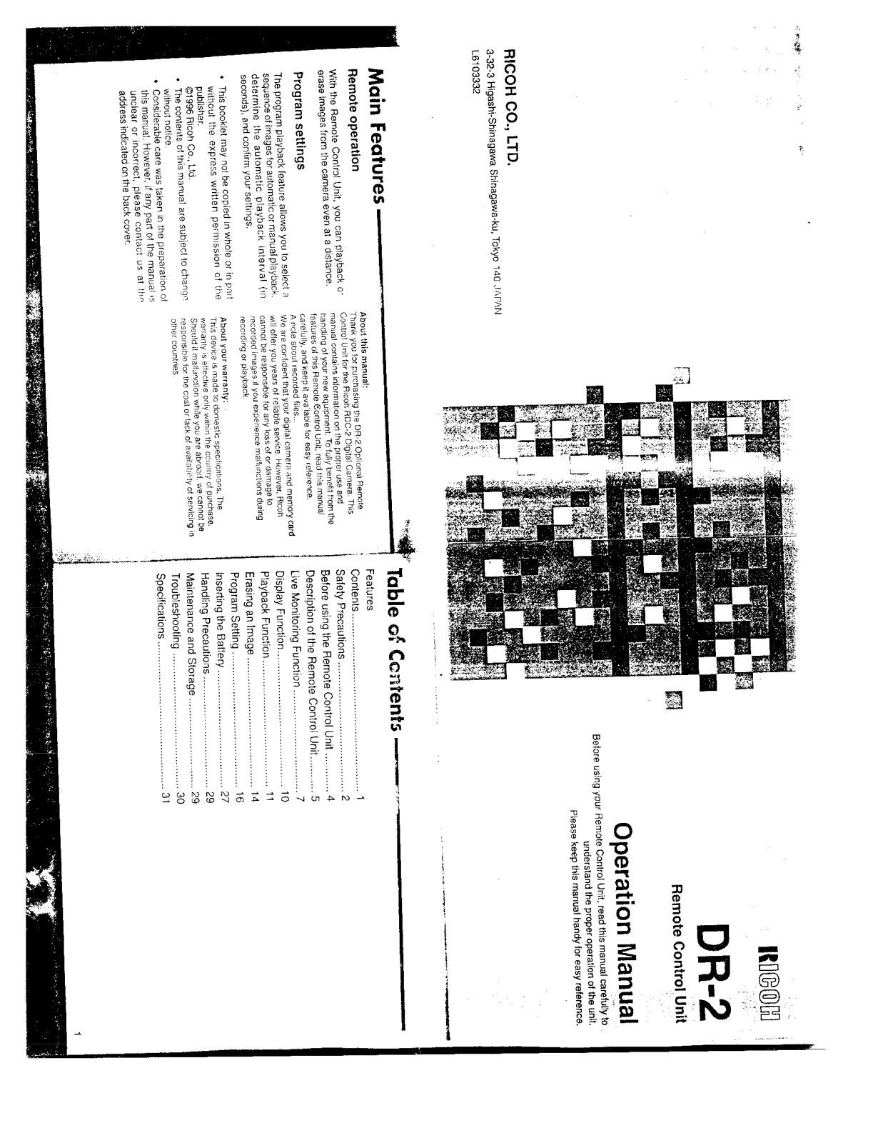 Ricoh DR-2 User Manual