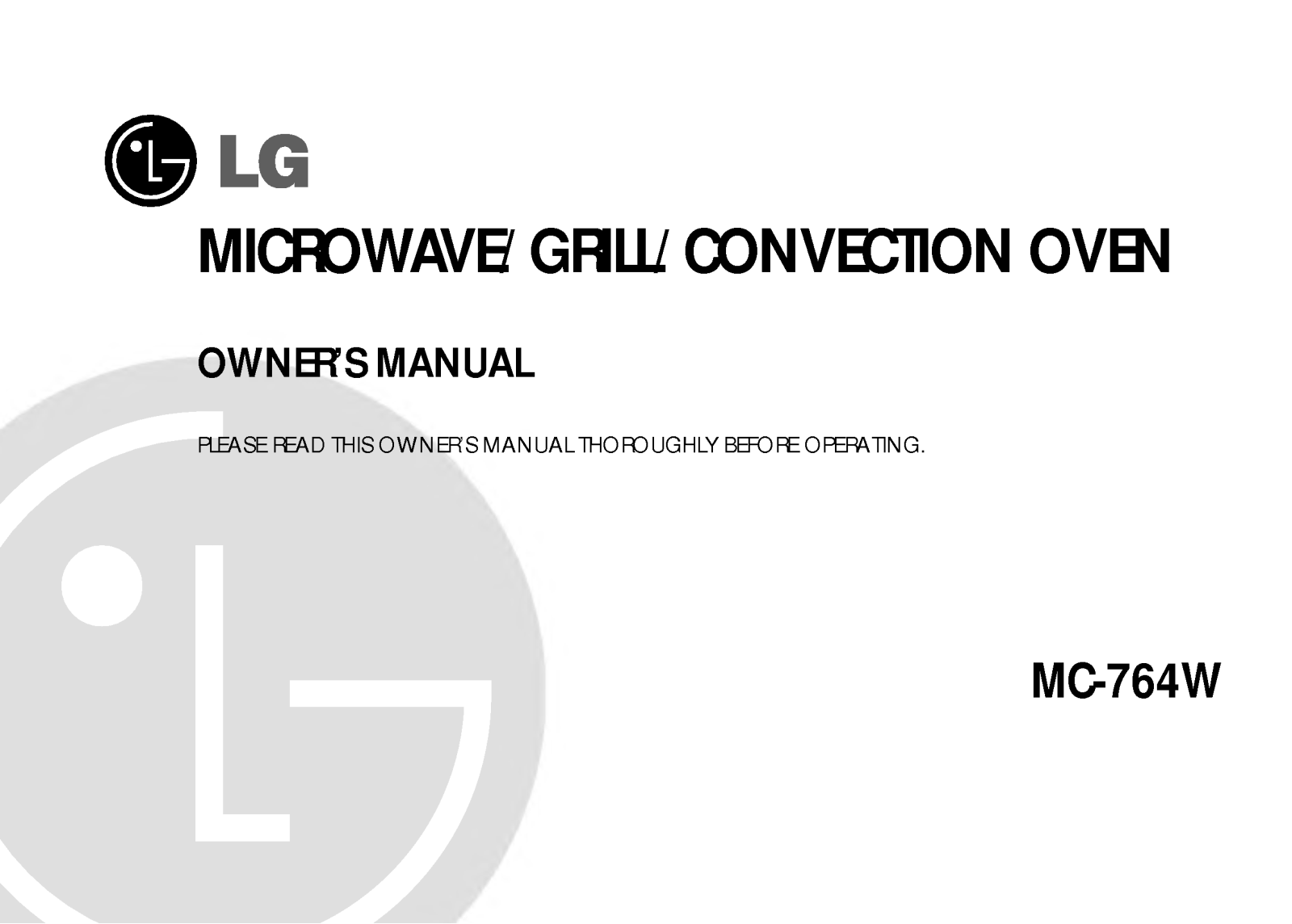 LG MC-764W User Manual